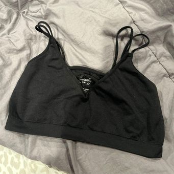 One Step Up Black Strappy Bralette Size L - $11 - From Kendal