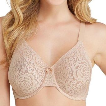 Wacoal Halo Lace Seamless Underwire J-Hook Bra Natural Nude 36DDD Size  undefined - $41 - From Maybel