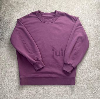 Lululemon Perfectly Oversized Crew Graphic Purple Size 2 - $50 (57% Off  Retail) - From Rathikalkeo