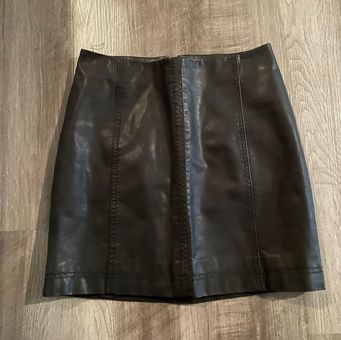 Free People Leather Skirt Black - $38 (36% Off Retail) - From Mikaela