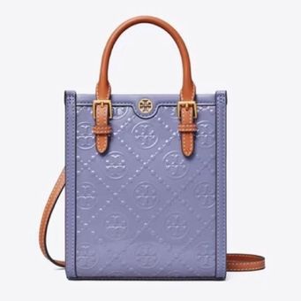 Tory Burch embossed-logo Tote Bag - Purple