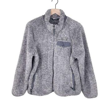 L.L.Bean Women's Hi-Pile Fleece Jacket Full Zip Frost Grey Size XL Petite -  $60 - From Megan