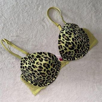 Victoria's Secret, Accessories, New Victorias Secret Push Up Pink Leopard  Bra