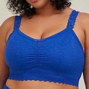 Torrid Bralite - 4-Way Stretch Lace Blue Bralette 2X NWT Surf The Web  16358427 - $41 New With Tags - From Poshpowpow