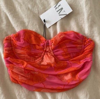 ZARA Tulle Corset Top Pink Size M - $75 New With Tags - From