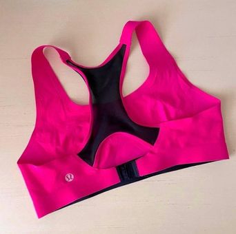 Athleta Hot Pink Cutout Back Strappy Sports Bra Activewear