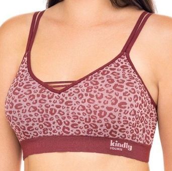 Kindly Yours caged v-neck seamless leopard print bralette size XXL - $14  New With Tags - From dejavuapparel