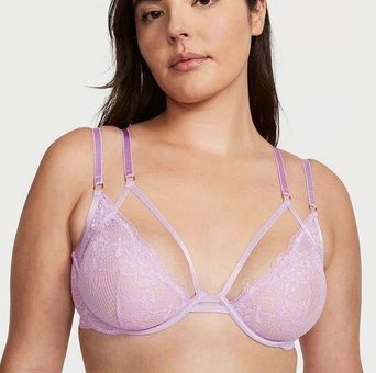 Victoria's Secret Victoria secret fishnet lace unlined low cut Demi bra