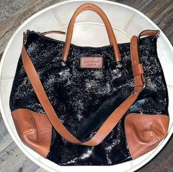 Kate spade black patent leather shoulder bag