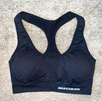 Skechers Black Athletic Racerback Sports Bra women's size small