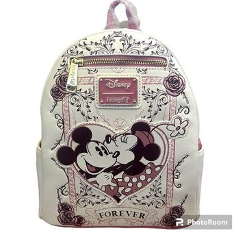 Loungefly x Disney Mickey & Minnie Mouse Floral Mini Backpack