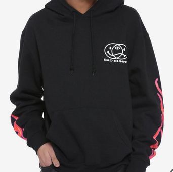 Hot Topic Bad Bunny Sweatshirt Hoodie Black Size L 18 66 Off