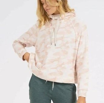 Real Camo Hoodie, off White Cream Fall Leaf Camouflage Pullover Men Women  Adult Aesthetic Graphic Cotton Hooded Sweatshirt Pockets 