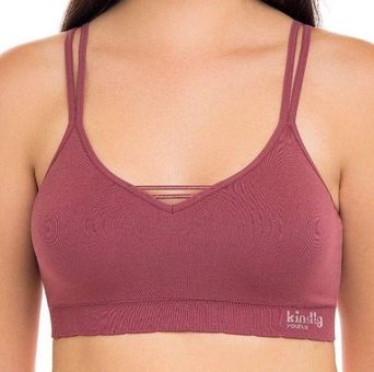 Kindly Yours caged v-neck seamless mauve seamless bralette size