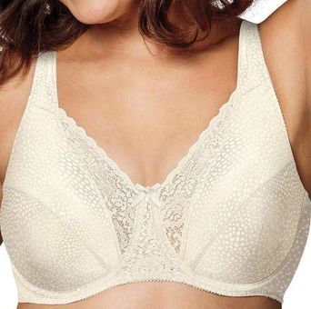 PLAYTEX 4422 Signature Florals Mother of Pearl Unlined Underwire Bra Size  40C White - $26 New With Tags - From Beadsatbp