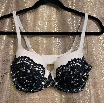 Victoria's Secret Body By Victoria Lined Demi black lace Bra 32DD