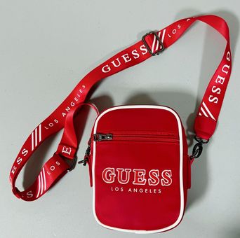 crossbody guess red bag