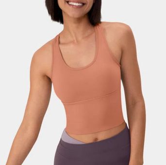 Halara NWT Cloudful U Neck Racerback Cut Out Cropped Tank Top