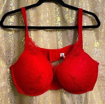 Auden The Sublime red lace crossover bra, size 40DD - $19 - From Jessica