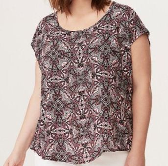 Torrid Medallion Print Georgette Button Back Top 3 Size 3X - $23