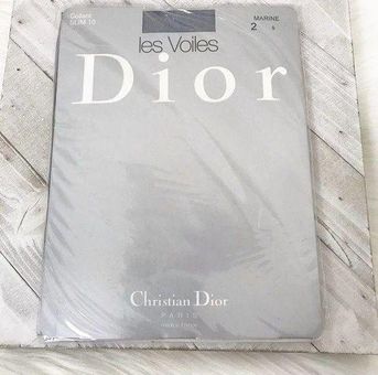 Christian Dior Vintage New Deadstock Stretch Voile Tights in Marine Gray -  $40 New With Tags - From Shop