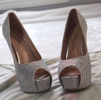 Cathy Jean High Heels Silver Size 6.5 
