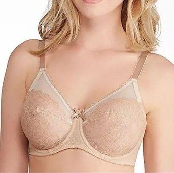 Wacoal Retro Chic Full Figure Chantilly Lace Wireless Minimizer Bra Toast  44DDD Size undefined - $45 - From Laura