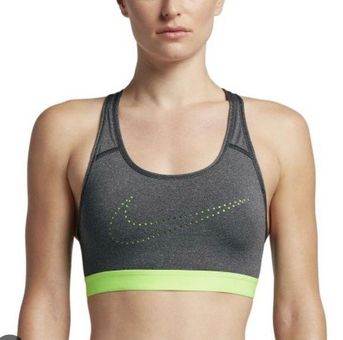 Nike Pro Classic Cooling Sport Bra in Grey Neon Yellow Size Large EUC Gray  - $15 - From Sophia