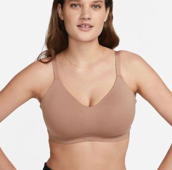 Nike Alate Minimalist Light-Support Padded Sports Bra Desert Dust Size L  (F-G)