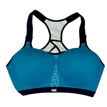 Victoria's Secret VSX Sport Turquoise & Black Racerback Sports Bra