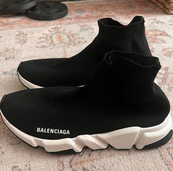 Balenciaga speed trainer all over logo high top sock sneaker Size