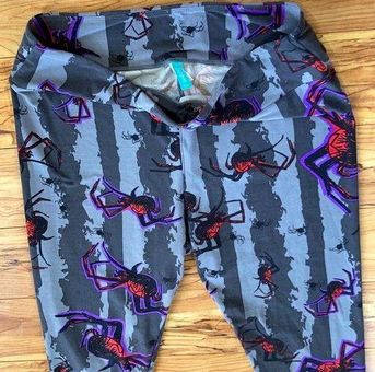 LuLaRoe spider leggings size TC2 gray Halloween - $12 - From