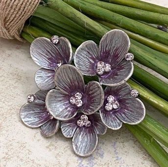 Lilac brooch on sale