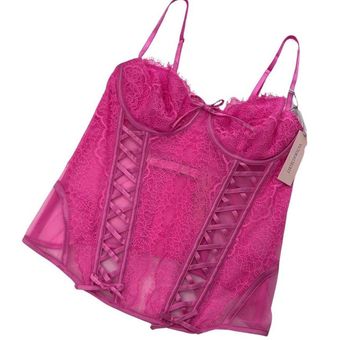 Victoria's Secret VS WICKED UNLINED LACE-UP CORSET Pink Size M - $56 (52%  Off Retail) New With Tags - From Rain