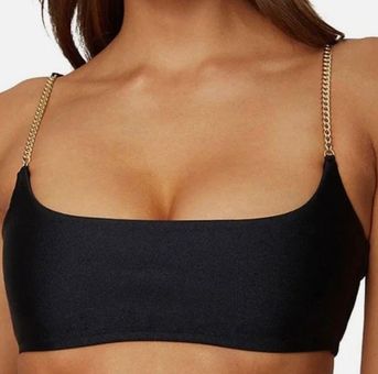 WeWoreWhat Chain Cami Bra Top in Black Size M