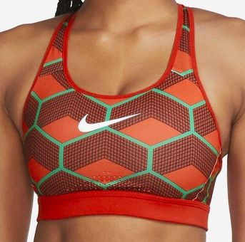 Nike Womens Team Kenya Impact Strappy Sports Bra XS Red High