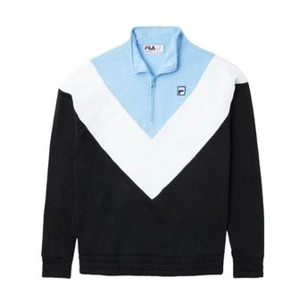 FILA NWT Women's Ekanta 1/4 Zip: Black, Pale Blue, White L Multiple Size L  - $35 (30% Off Retail) New With Tags - From Andrea