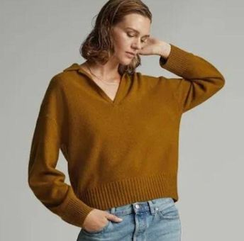 Everlane The Cashmere Boxy Oversized Polo Sweater Size L - $59