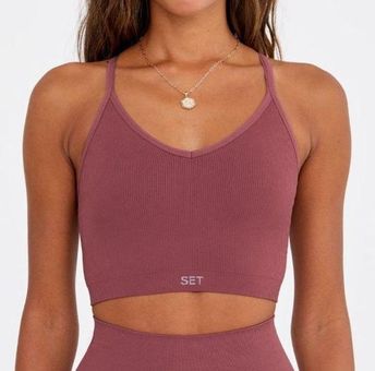 Set Active Sculptflex Ribbed V Bra in Canyon Size XS - $28 - From Emily