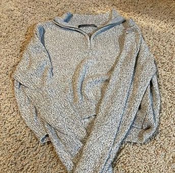 Brandy Melville, Tops, Brandy Melville Quarter Zip Grey Sweater