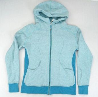 Lululemon Scuba Hoodie Thick Sweatshirt Full Zip Heather Peacock Blue  Womens 8 - $40 - From Larry