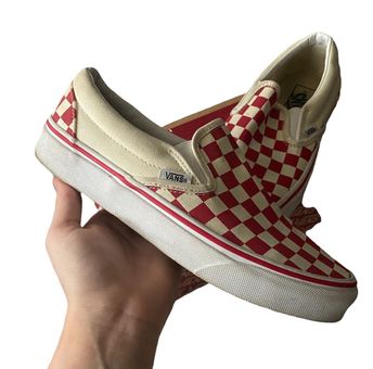 womens checkered vans size 7