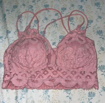 Zenana Outfitters pink lace bralette Size L - $8 (60% Off Retail