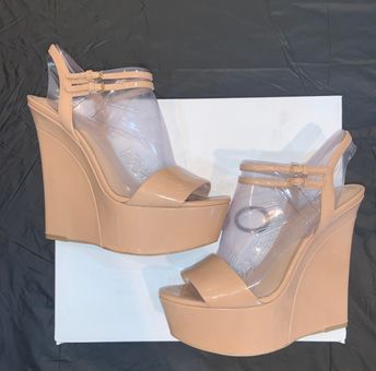 aldo nude wedge
