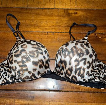 Victoria's Secret, Intimates & Sleepwear, Victorias Secret Bombshell  Plunge Leopard Print Bra