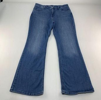 Women's Stretch Denim Flared Pants Blue, Sustainable Jeans