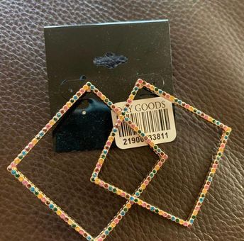 Dry Goods Rainbow Studded Diamond Shaped Earrings Multiple - $11 New With  Tags - From Nya