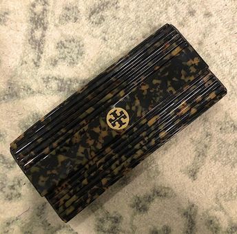 tory burch tortoise shell clutch