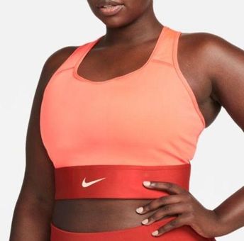 Nike Bright Crimson‎ Dri-Fit Swoosh Longline Sports Bra - $22