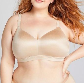 Cacique Lane Bryant Modern Lightly Lined Lounge Bra Tan Womens